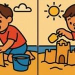 IQ-test: Find 3 forskelle i billedet af en dreng, der bygger sandslotte, på 31 sek. IQ-test: Find 3 forskelle i billedet af en dreng, der