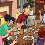 Der er en skjult fejl i billedet af en familiemiddag: kun nogle få finder den på 19 sekunder Der er en skjult fejl i billedet af en familiemiddag: